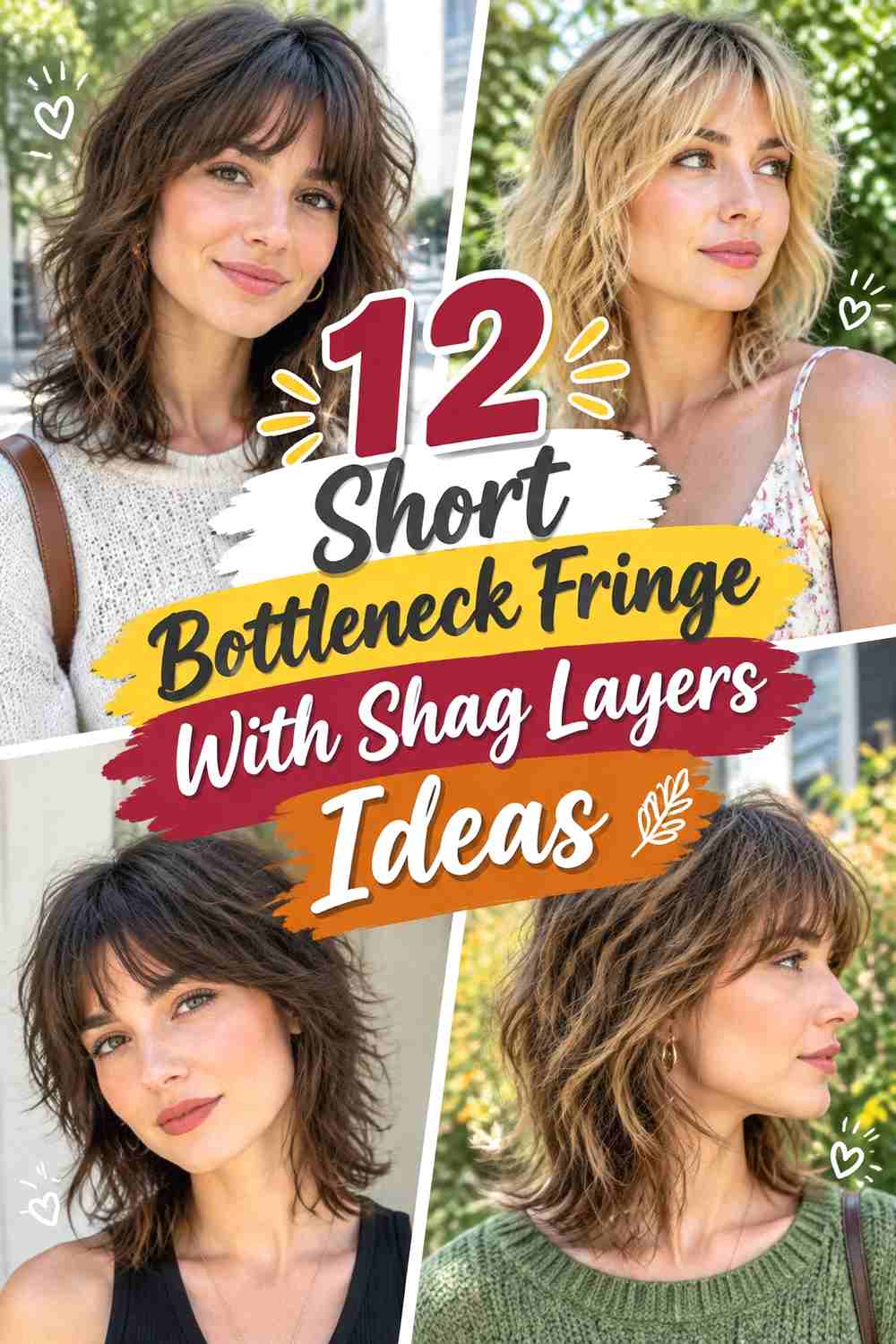 12 Short Bottleneck Fringe With Shag Layers Ideas