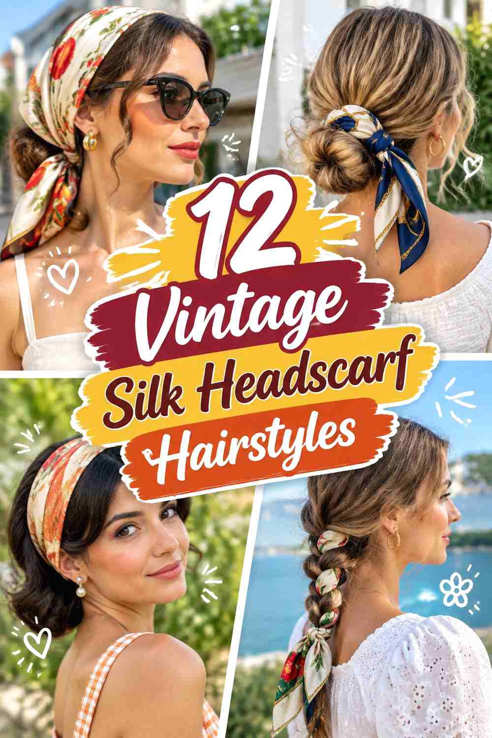 12 Vintage Silk Headscarf Hairstyles