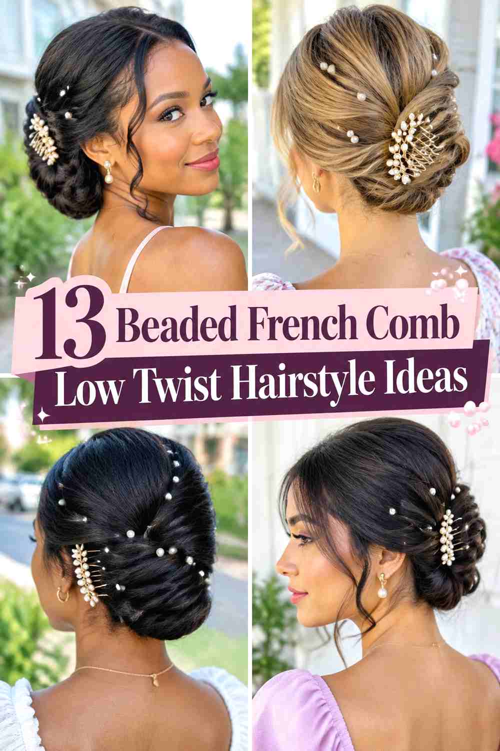 13 Beaded French Comb Low Twist Hairstyle Ideas