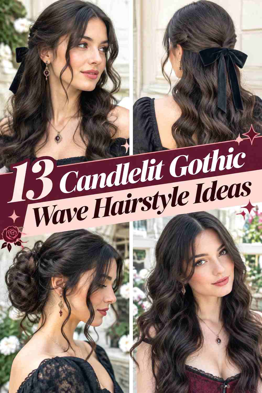 13 Candlelit Gothic Wave Hairstyle Ideas