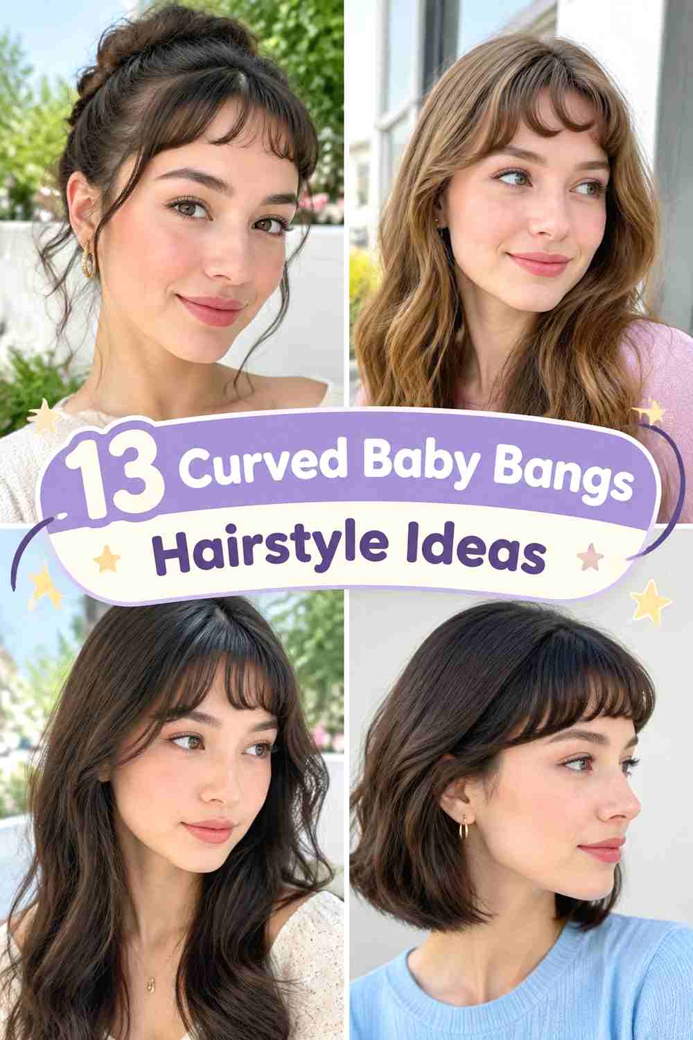 13 Curved Baby Bangs Hairstyle Ideas