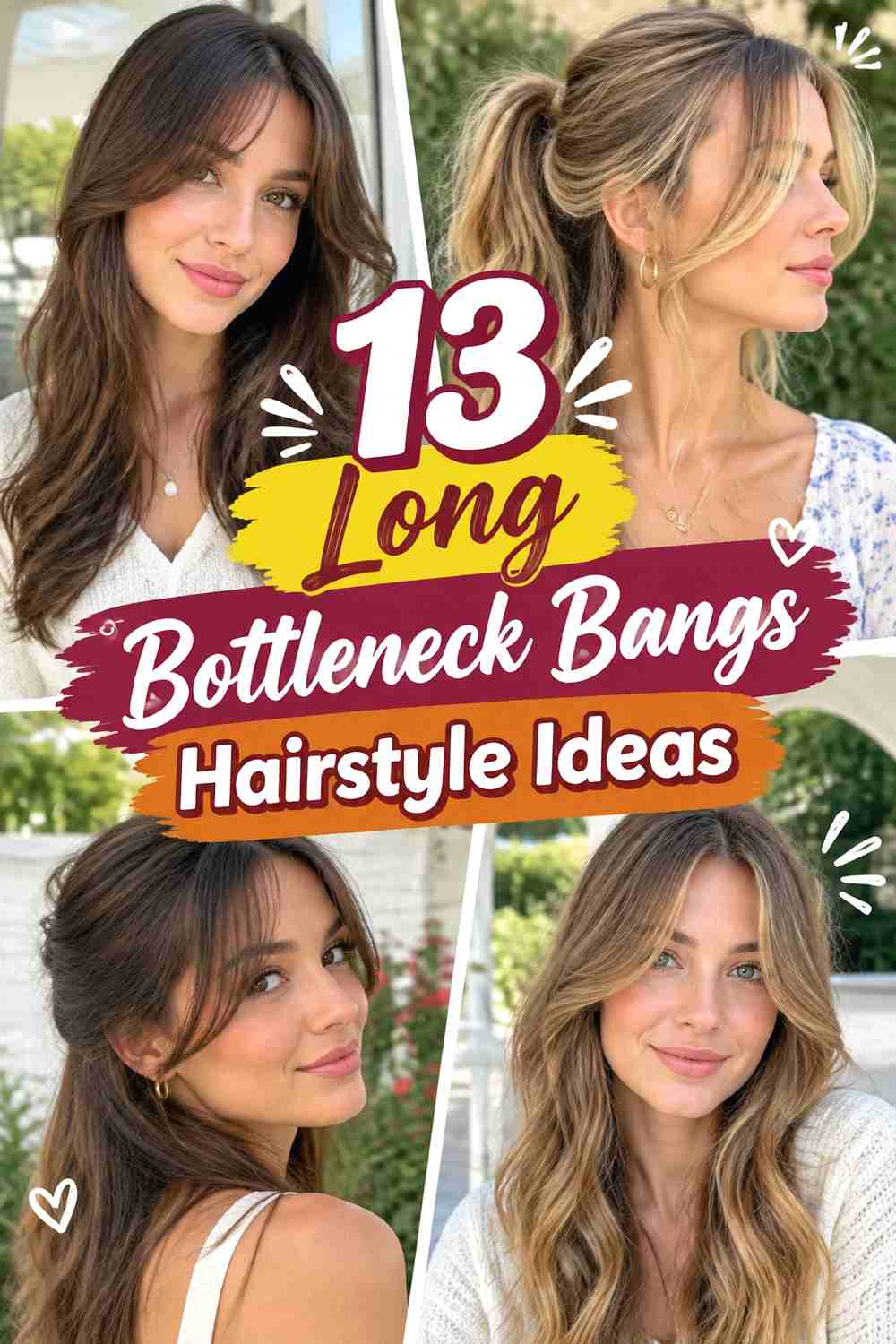 13 Long Bottleneck Bangs Hairstyle Ideas