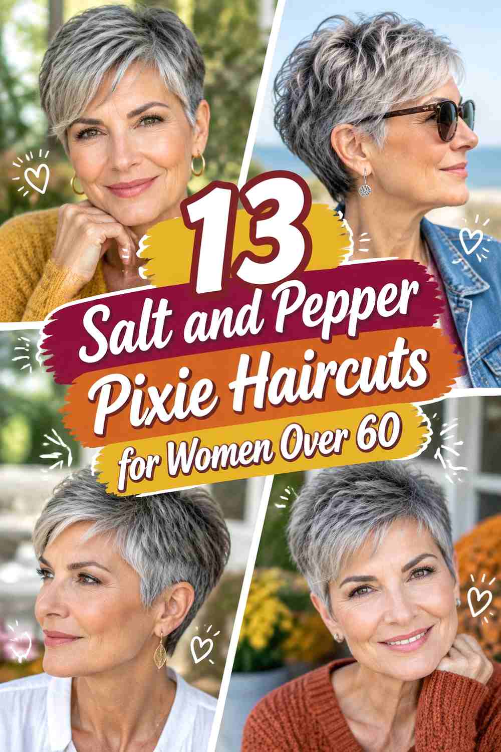 13 Salt and Pepper Pixie Haircuts for Women Over 60