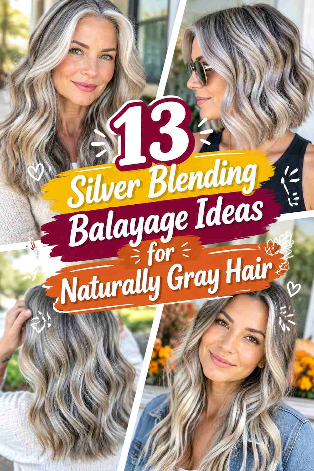 13 Silver Blending Balayage Ideas for Naturally Gray Hair
