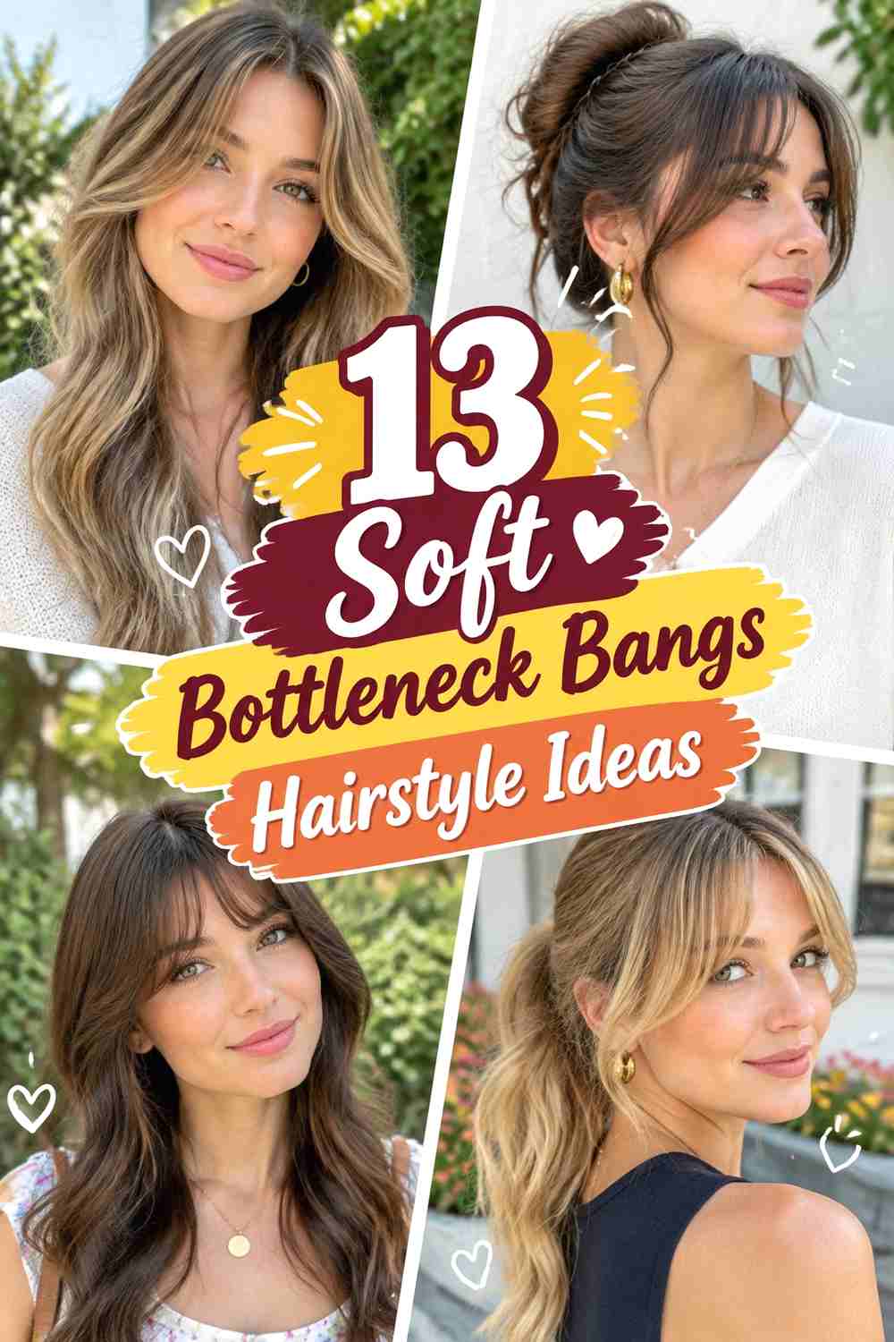 13 Soft Bottleneck Bangs Hairstyle Ideas