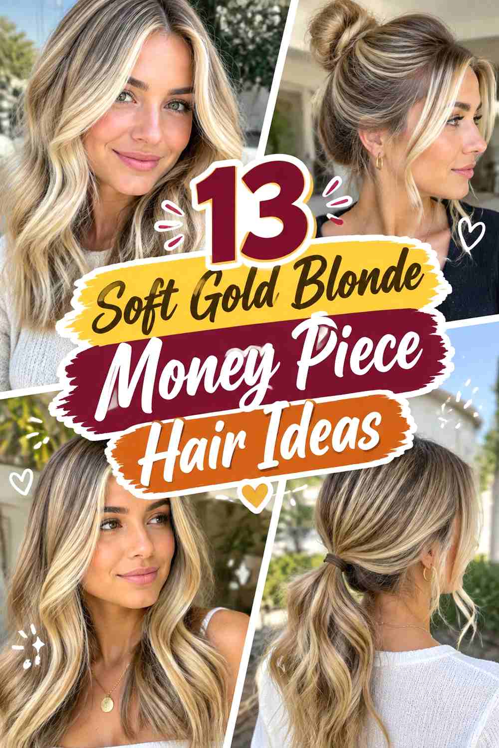 13 Soft Gold Blonde Money Piece Hair Ideas