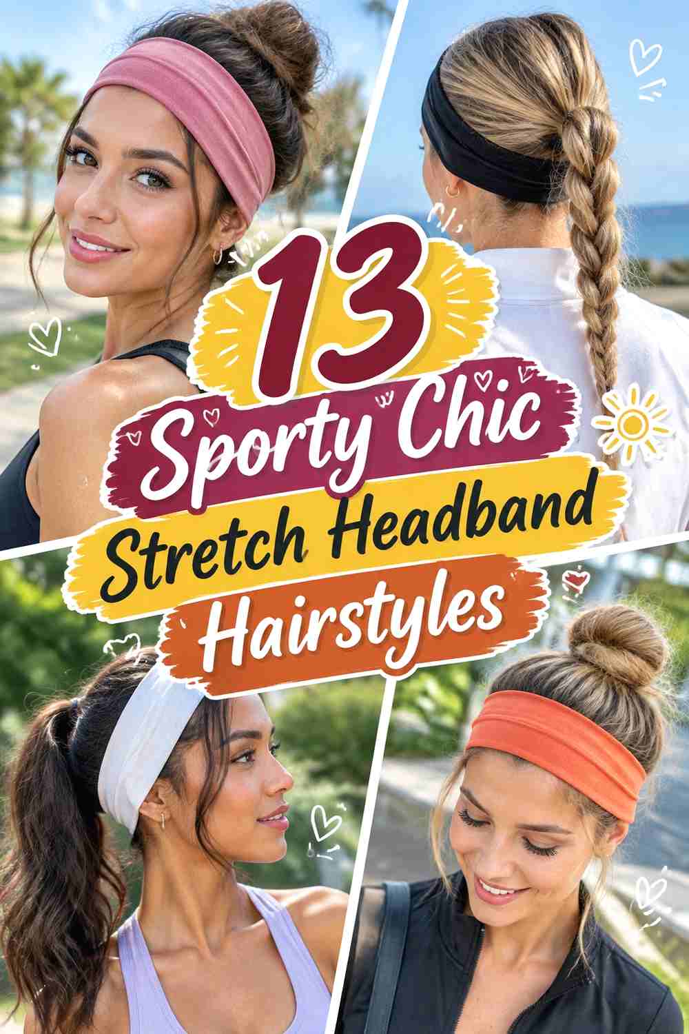 13 Sporty Chic Stretch Headband Hairstyles