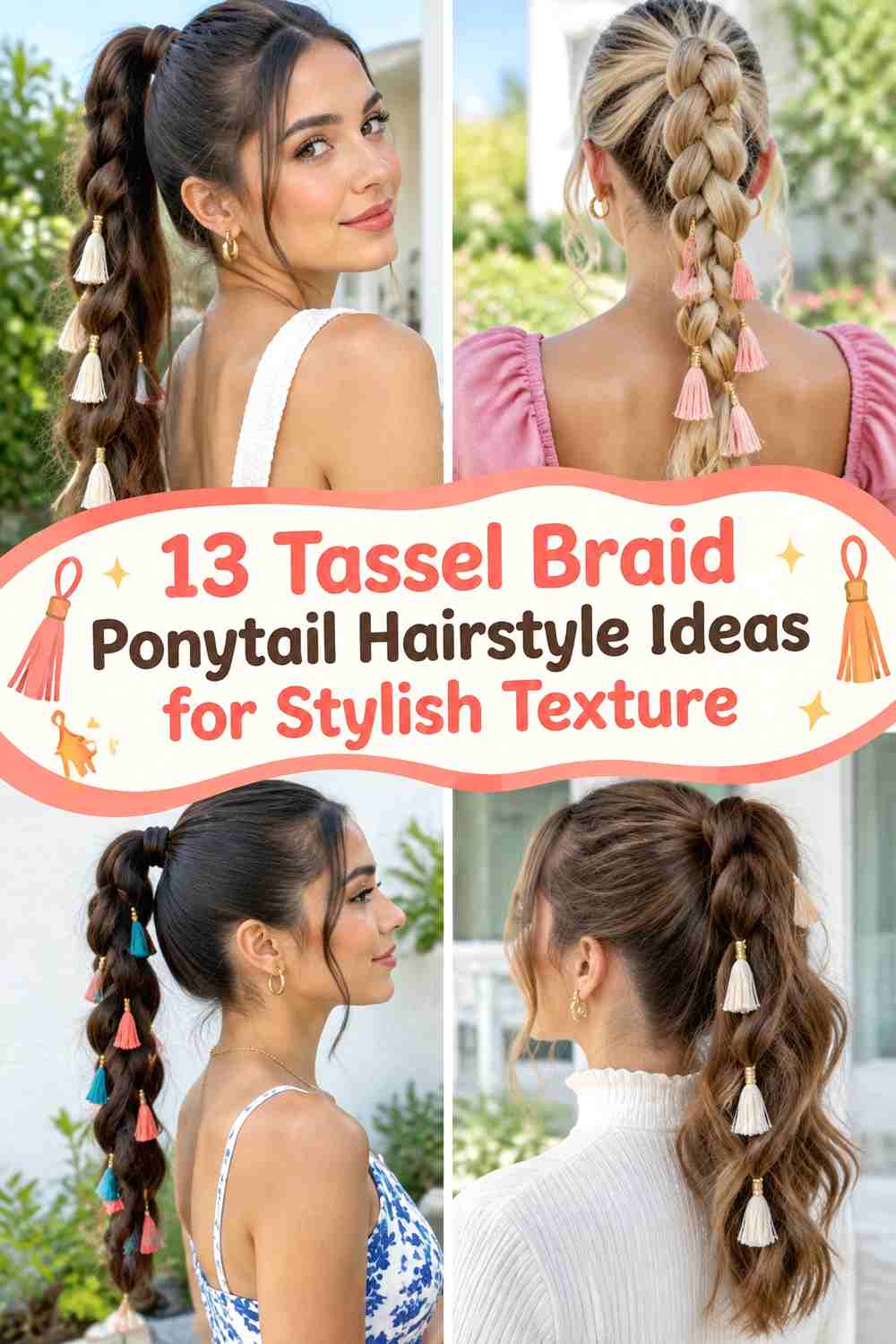 13 Tassel Braid Ponytail Hairstyle Ideas for Stylish Texture