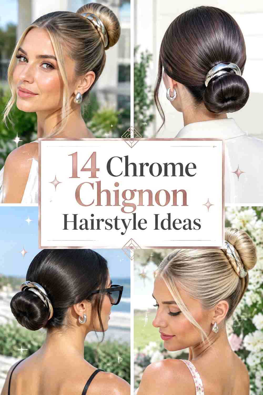 14 Chrome Chignon Hairstyle Ideas