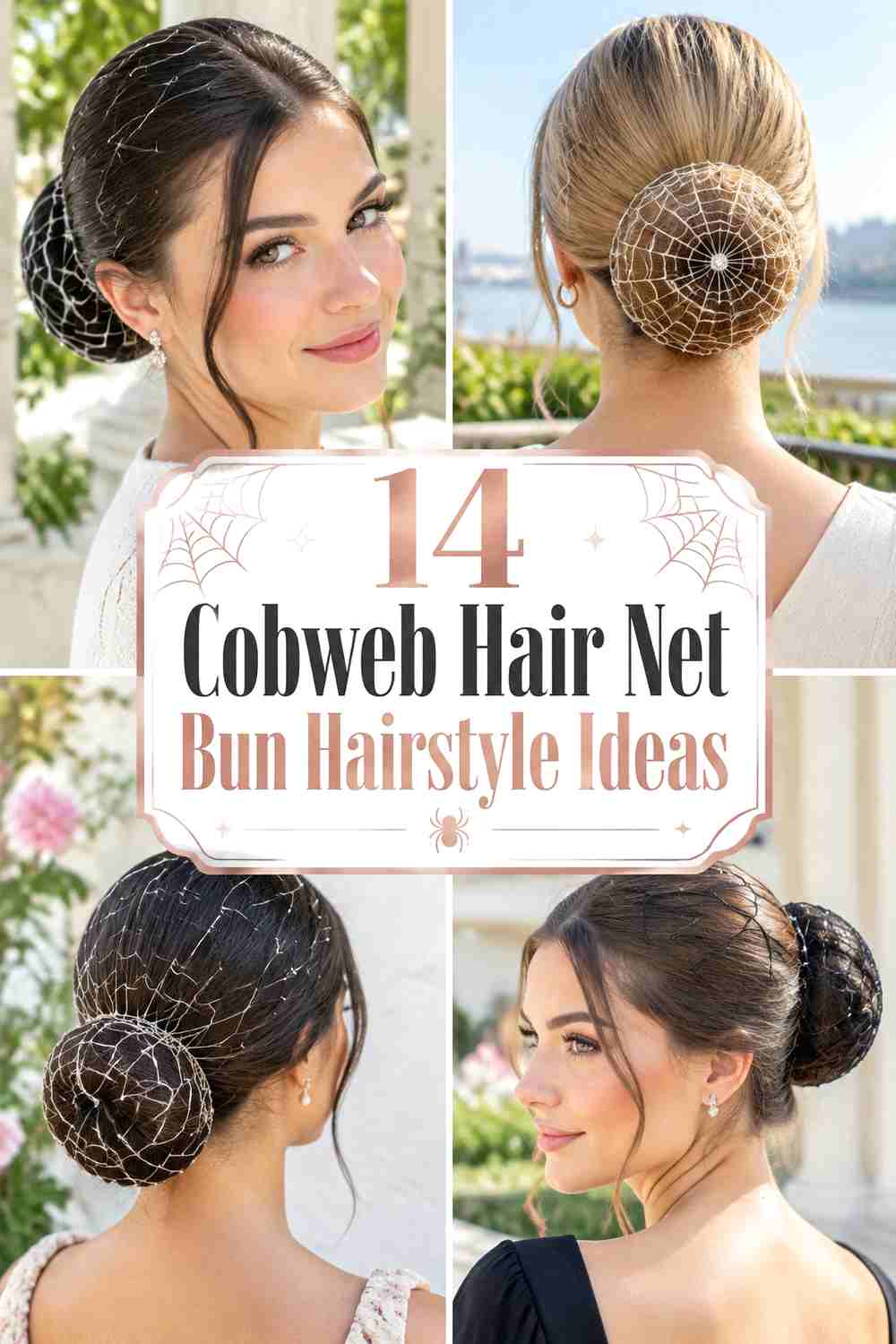 14 Cobweb Hair Net Bun Hairstyle Ideas