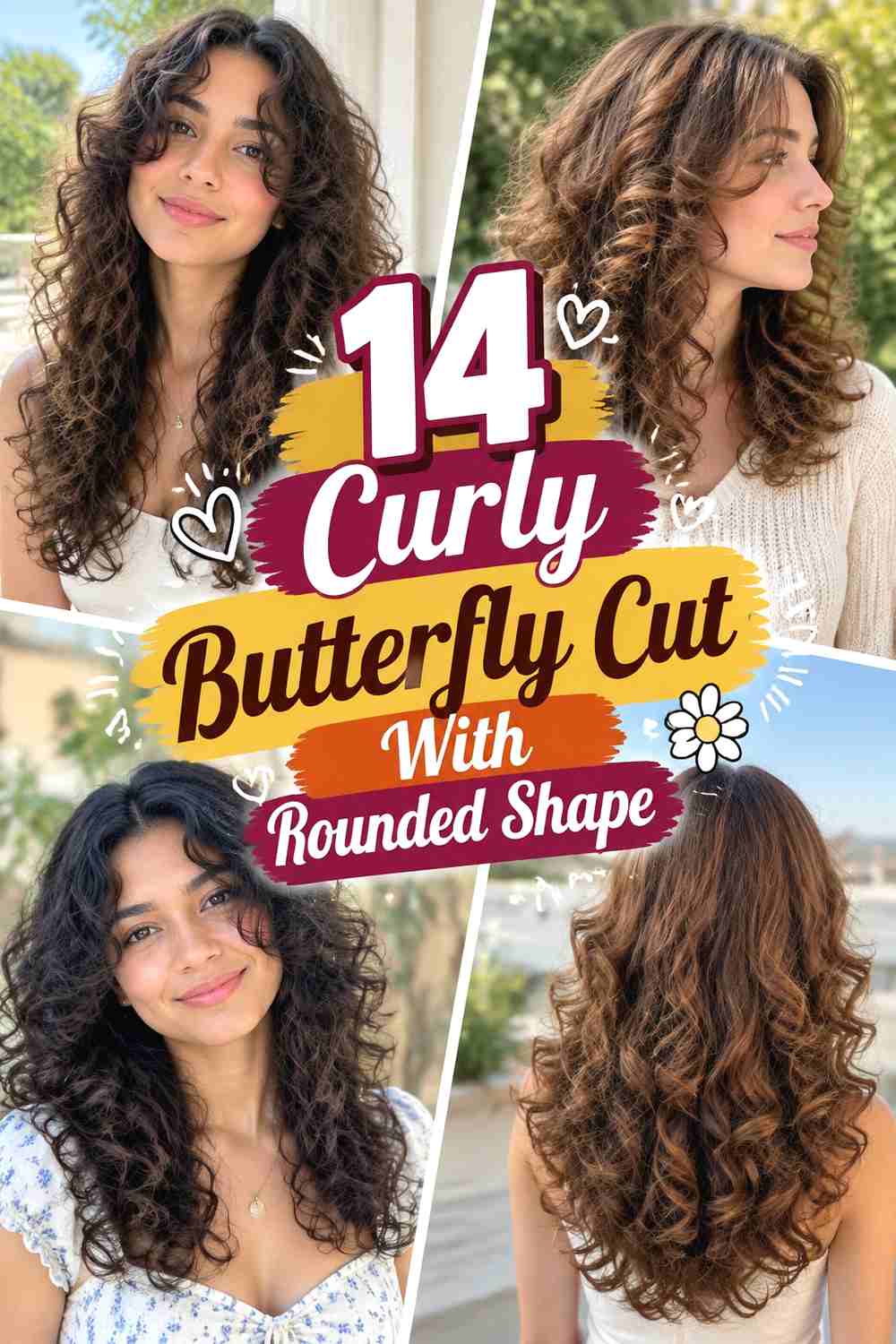 14 Curly Butterfly Cut With Rounded Shape