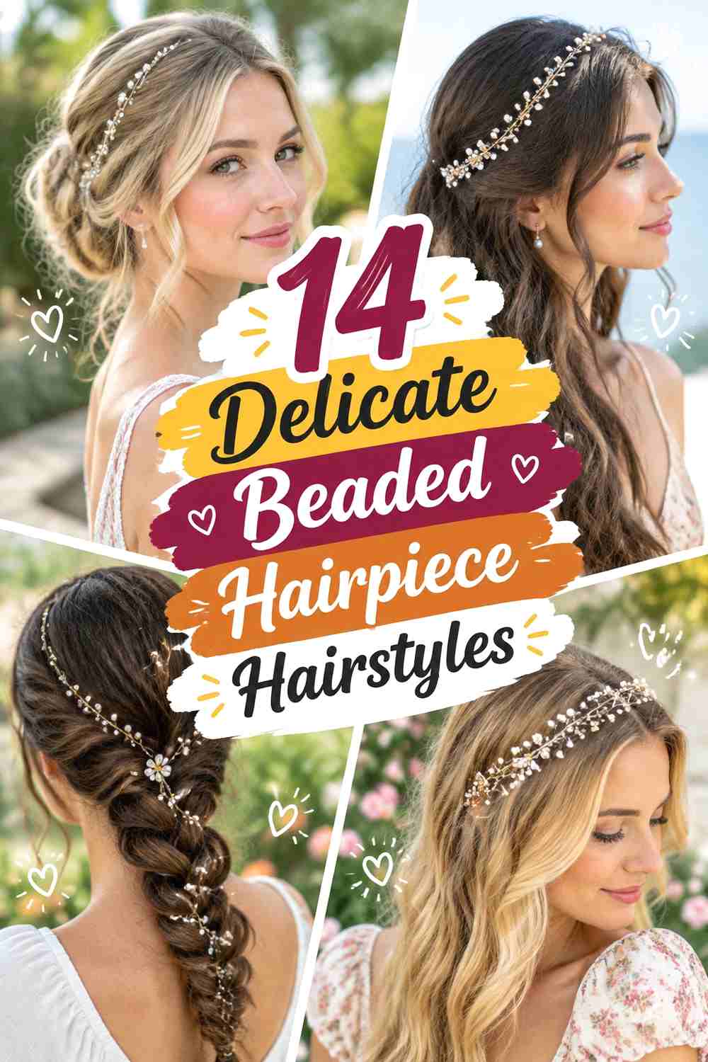 14 Delicate Beaded Hairpiece Hairstyles