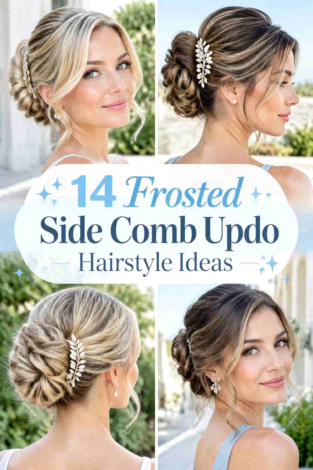 14 Frosted Side Comb Updo Hairstyle Ideas