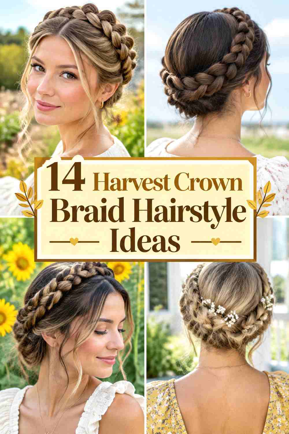 14 Harvest Crown Braid Hairstyle Ideas