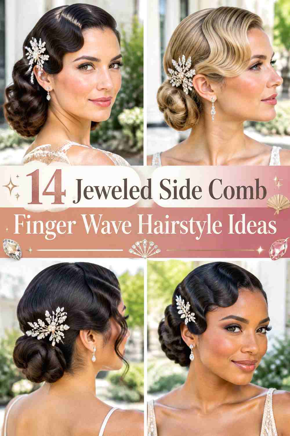 14 Jeweled Side Comb Finger Wave Hairstyle Ideas