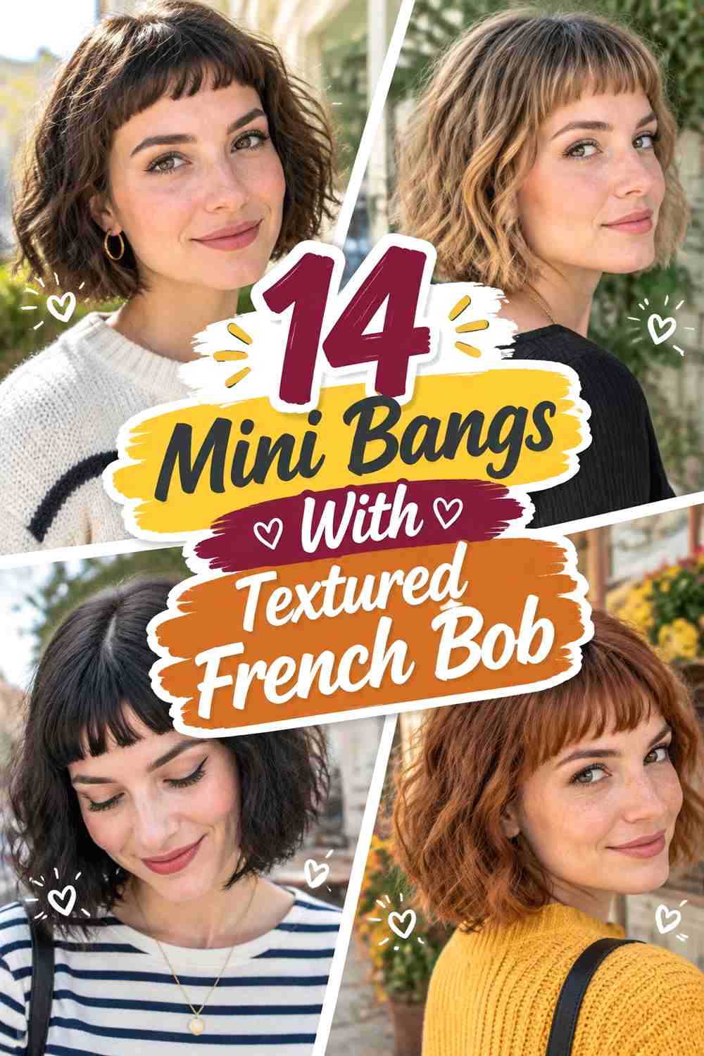 14 Mini Bangs With Textured French Bob