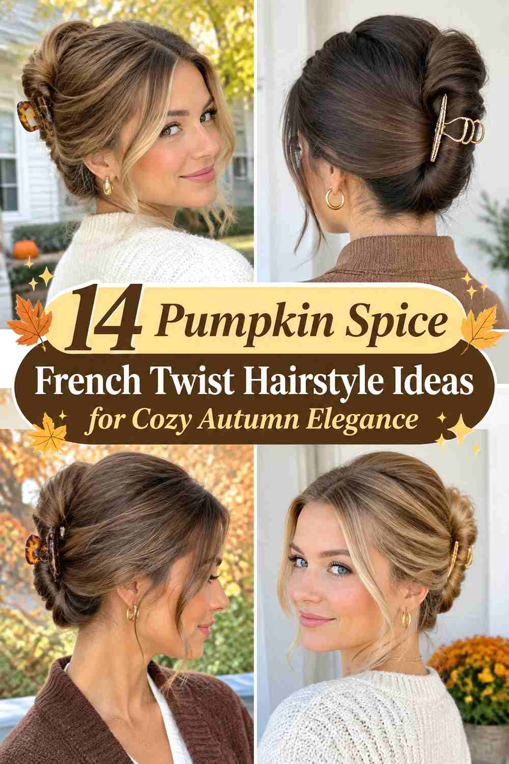 14 Pumpkin Spice French Twist Hairstyle Ideas for Cozy Autumn Elegance