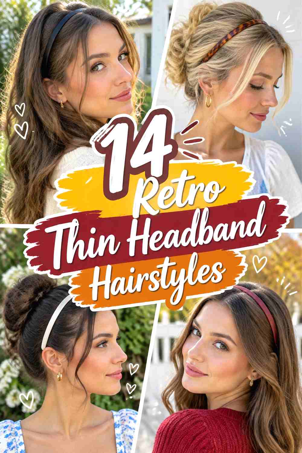 14 Retro Thin Headband Hairstyles