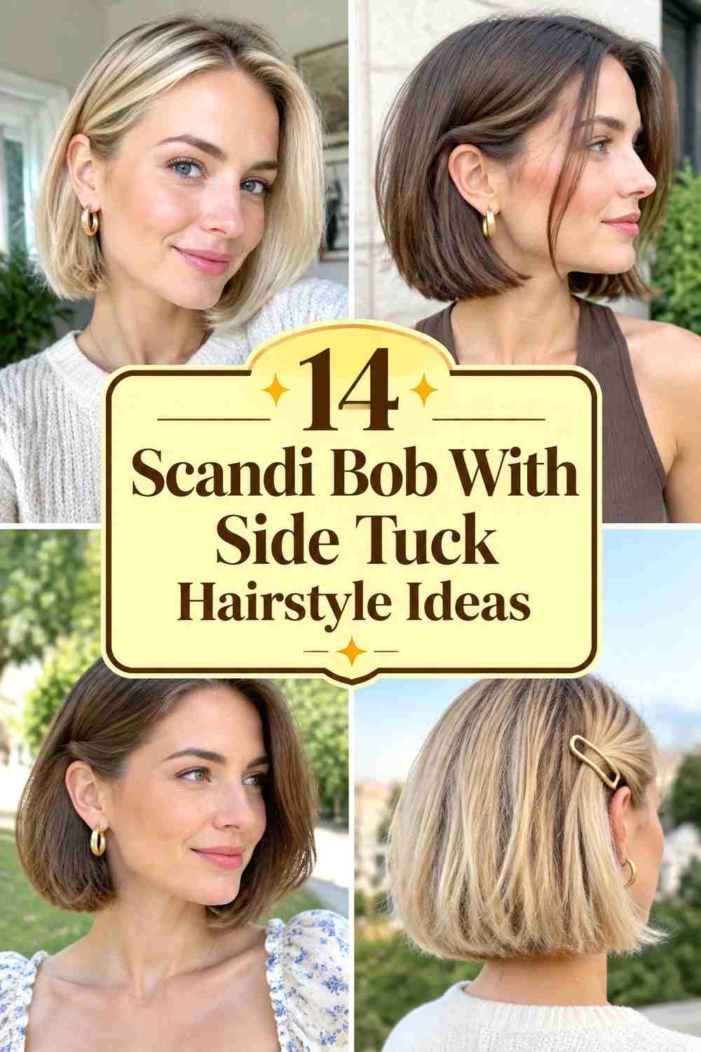 14 Scandi Bob With Side Tuck Hairstyle Ideas