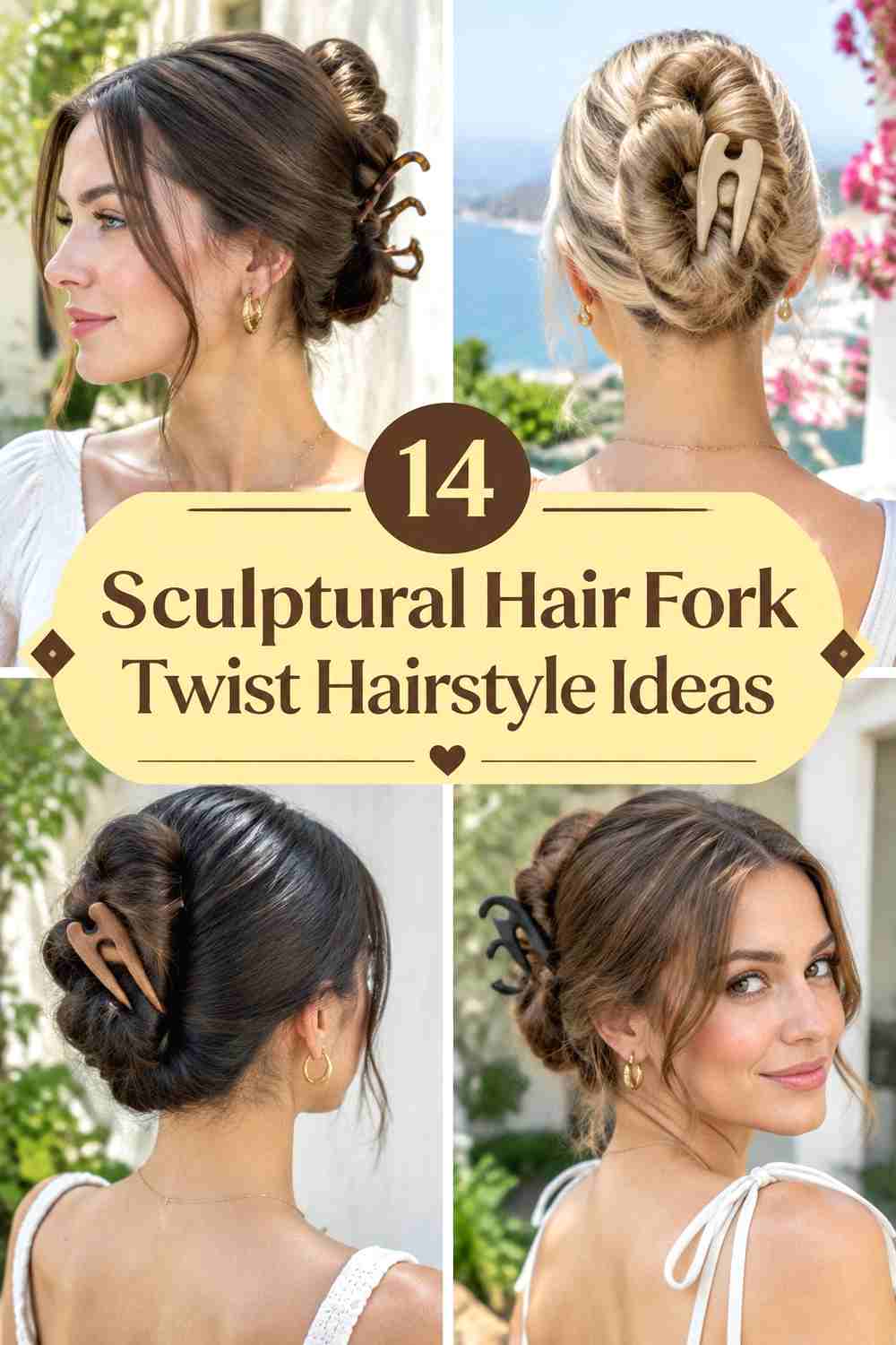 14 Sculptural Hair Fork Twist Hairstyle Ideas
