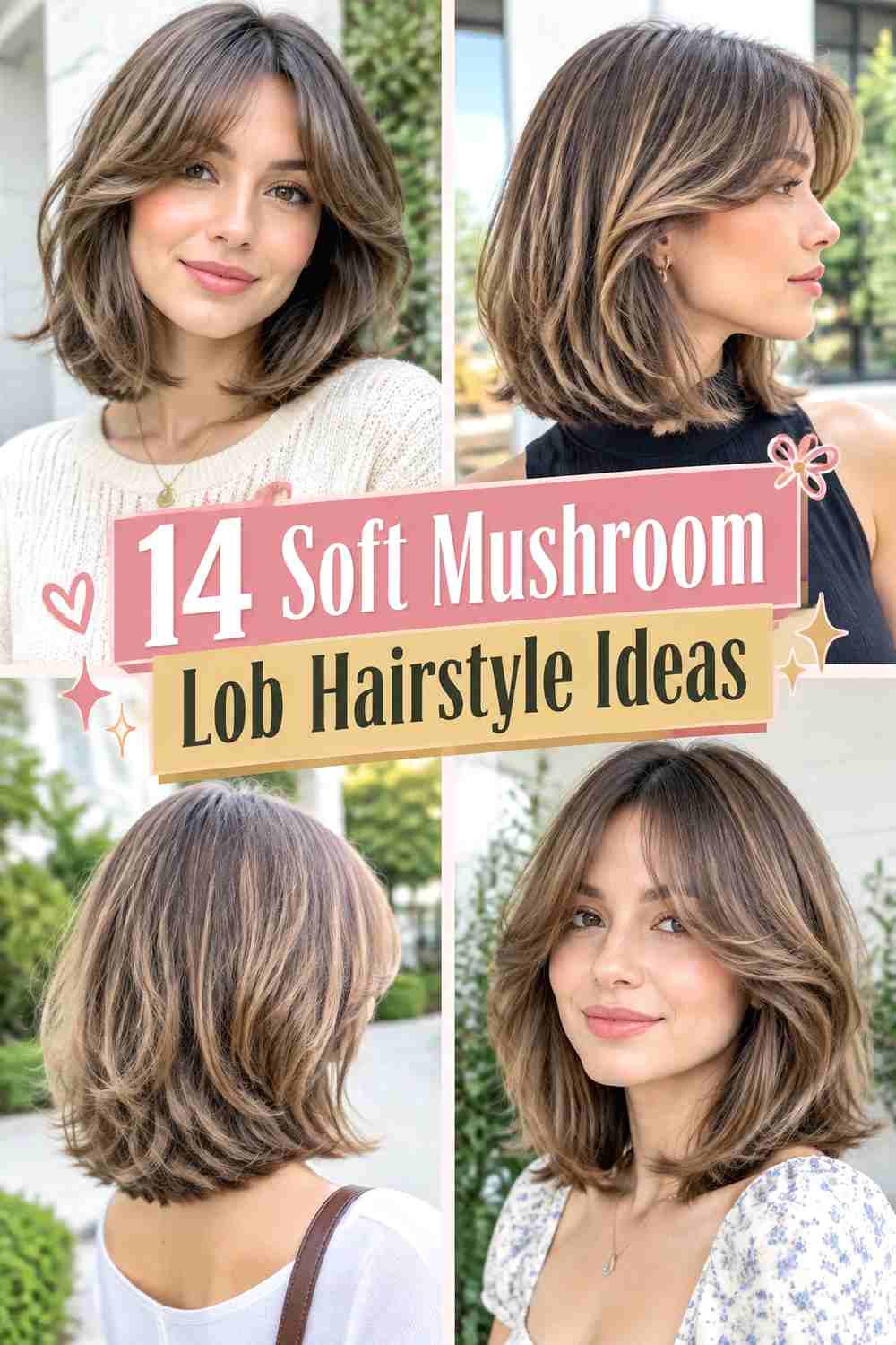14 Soft Mushroom Lob Hairstyle Ideas