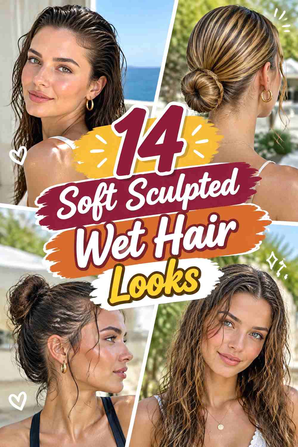 14 Soft Sculpted Wet Hair Looks