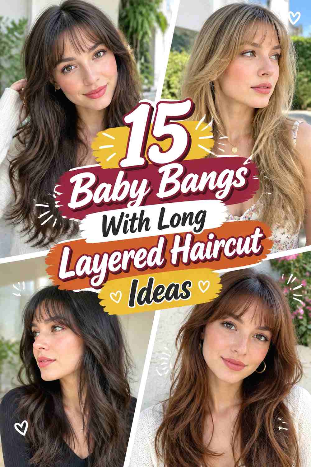 15 Baby Bangs With Long Layered Haircut Ideas