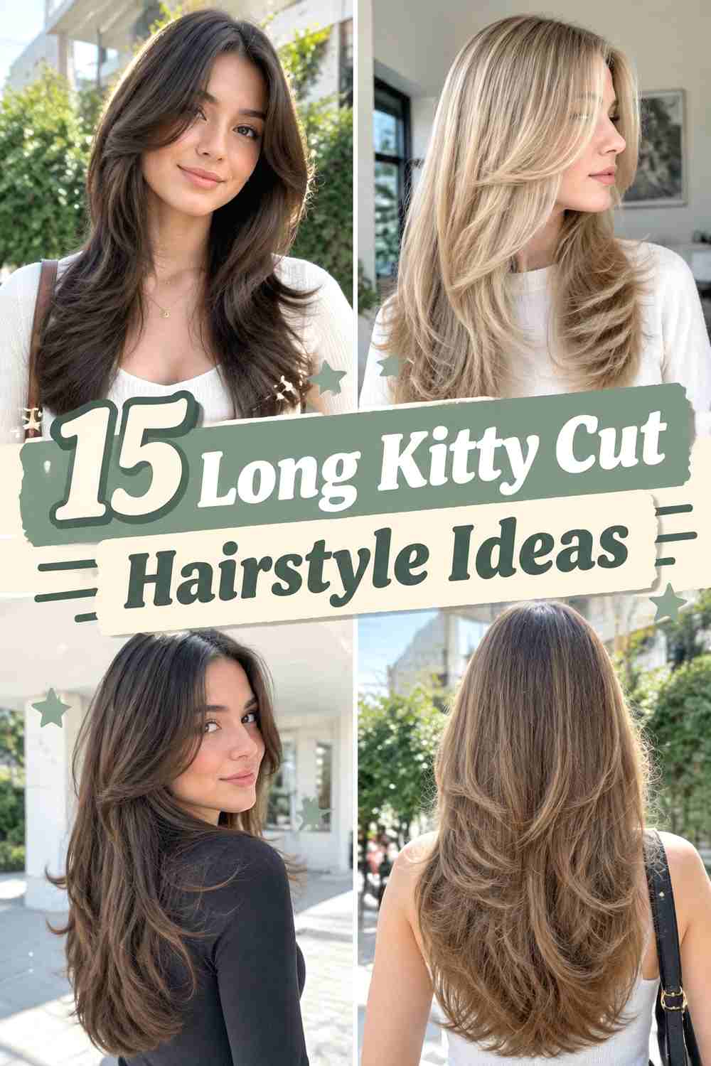 15 Long Kitty Cut Hairstyle Ideas