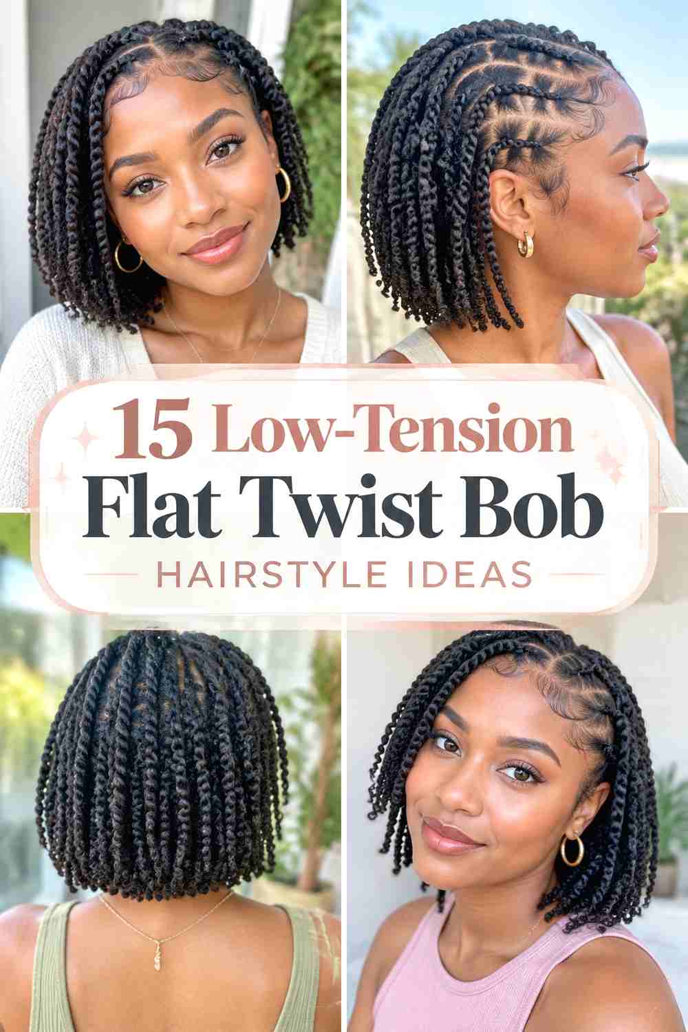 15 Low-Tension Flat Twist Bob Hairstyle Ideas