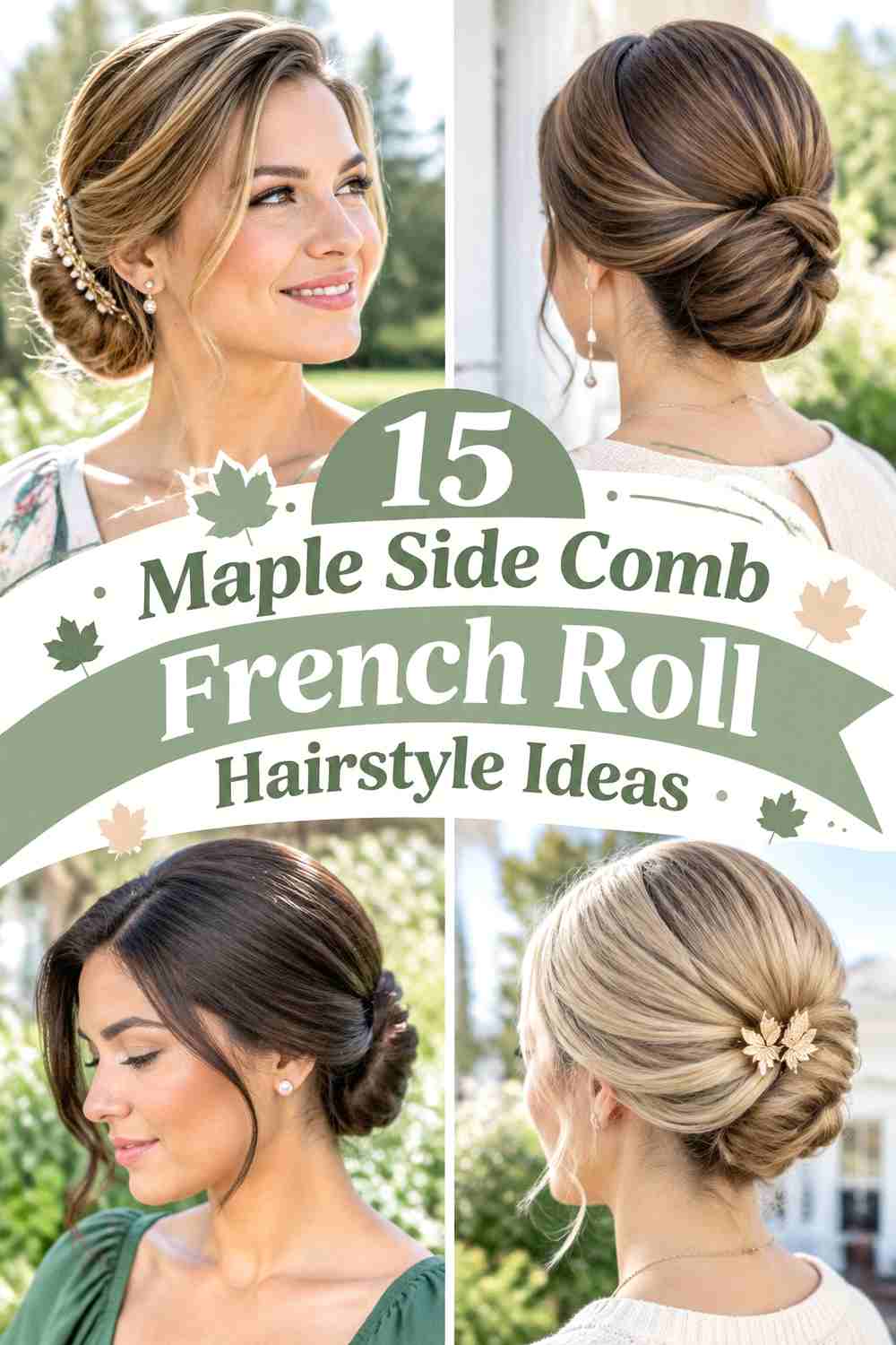 15 Maple Side Comb French Roll Hairstyle Ideas