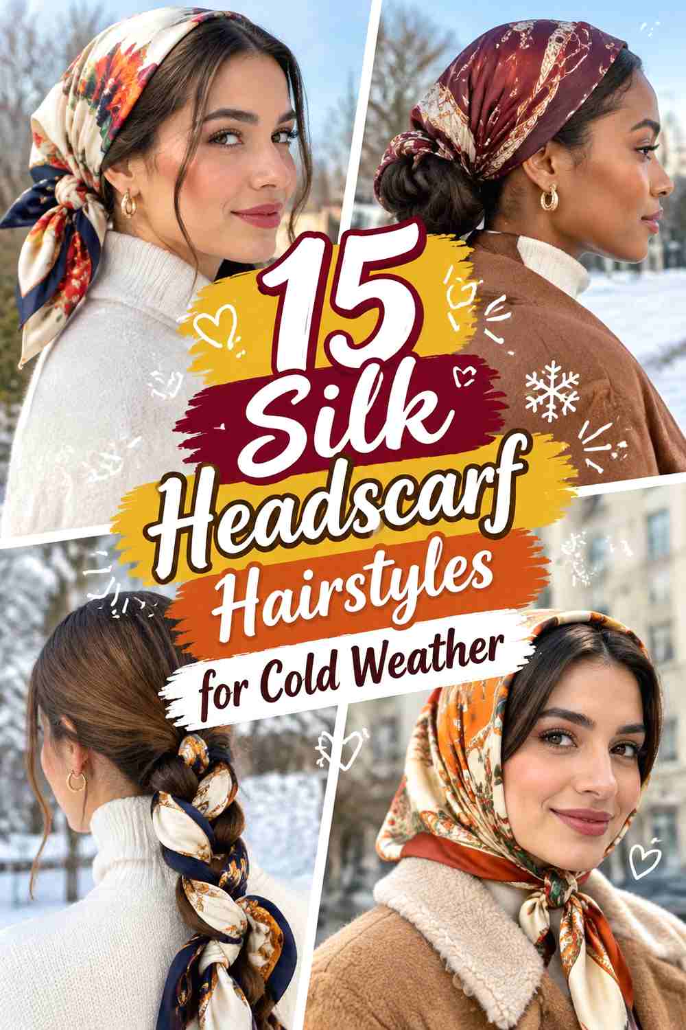 15 Silk Headscarf Hairstyles for Cold Weather