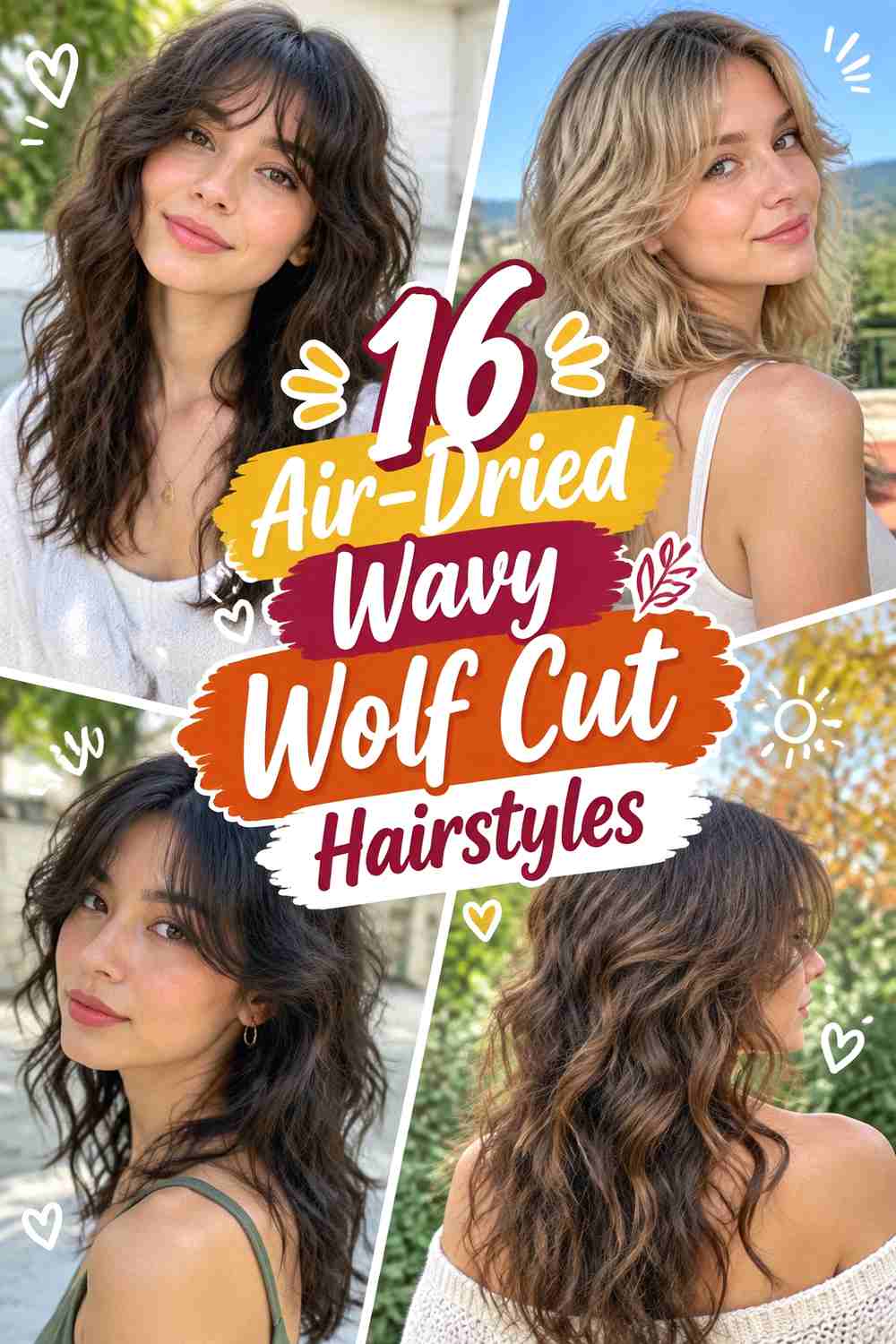 16 Air-Dried Wavy Wolf Cut Hairstyles