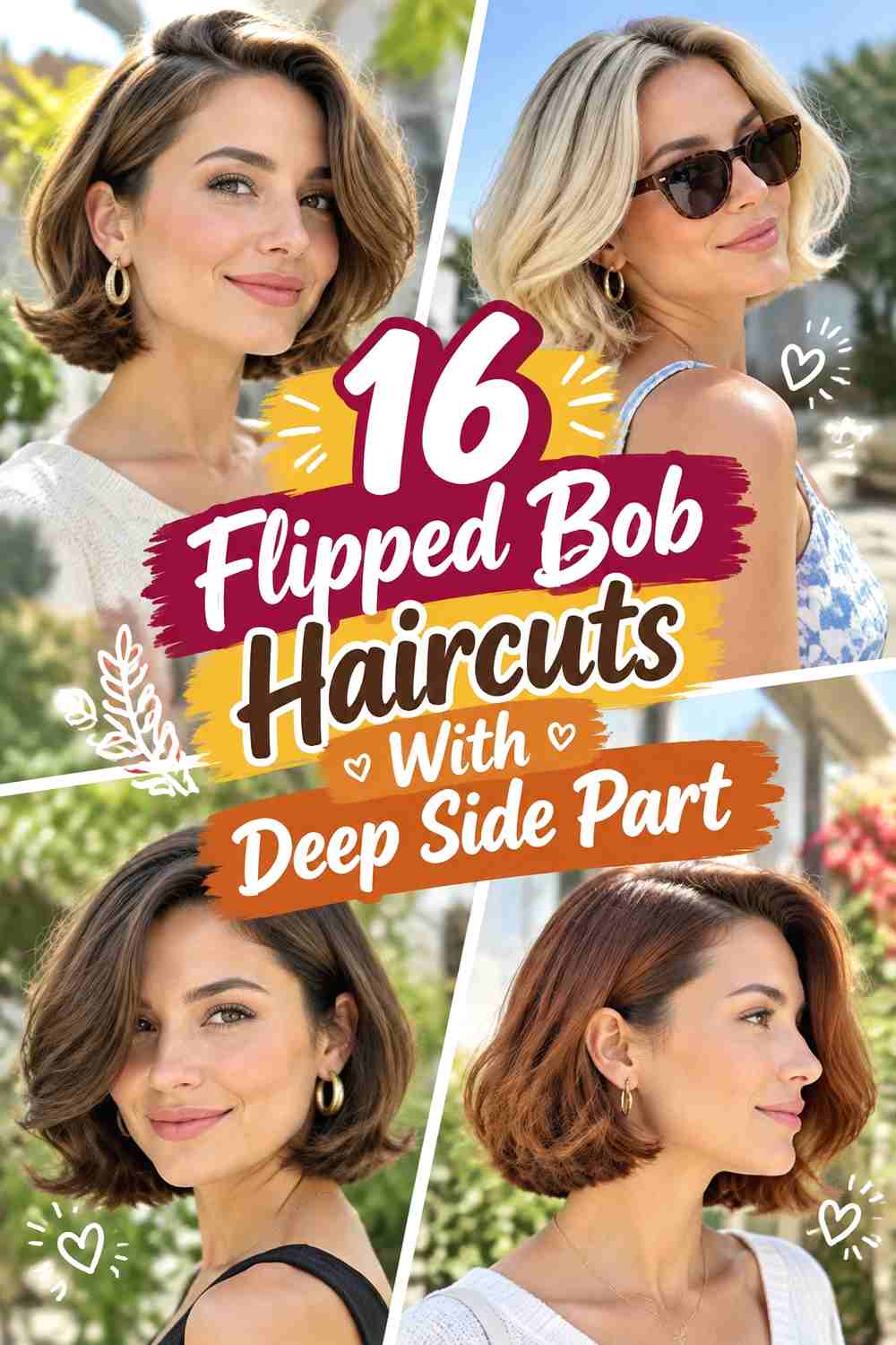 16 Flipped Bob Haircuts With Deep Side Part