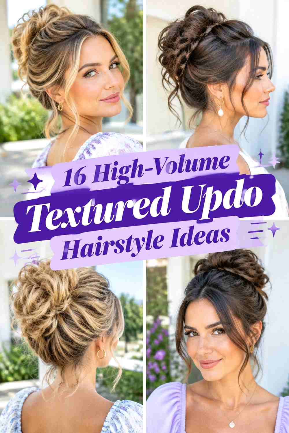 16 High-Volume Textured Updo Hairstyle Ideas