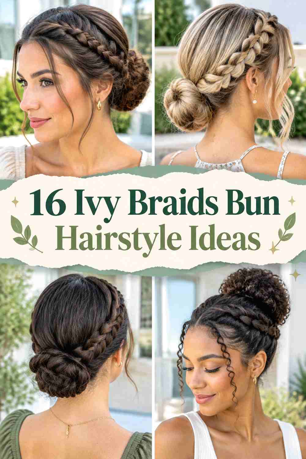 16 Ivy Braids Bun Hairstyle Ideas