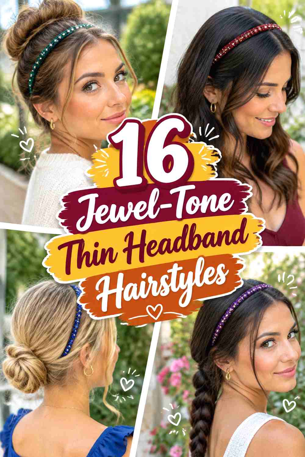 16 Jewel-Tone Thin Headband Hairstyles