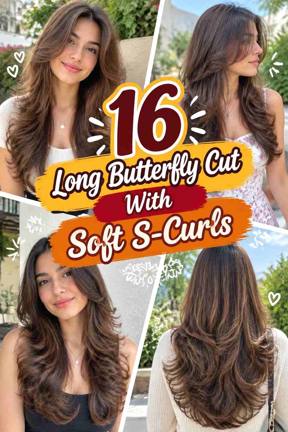 16 Long Butterfly Cut With Soft S-Curls