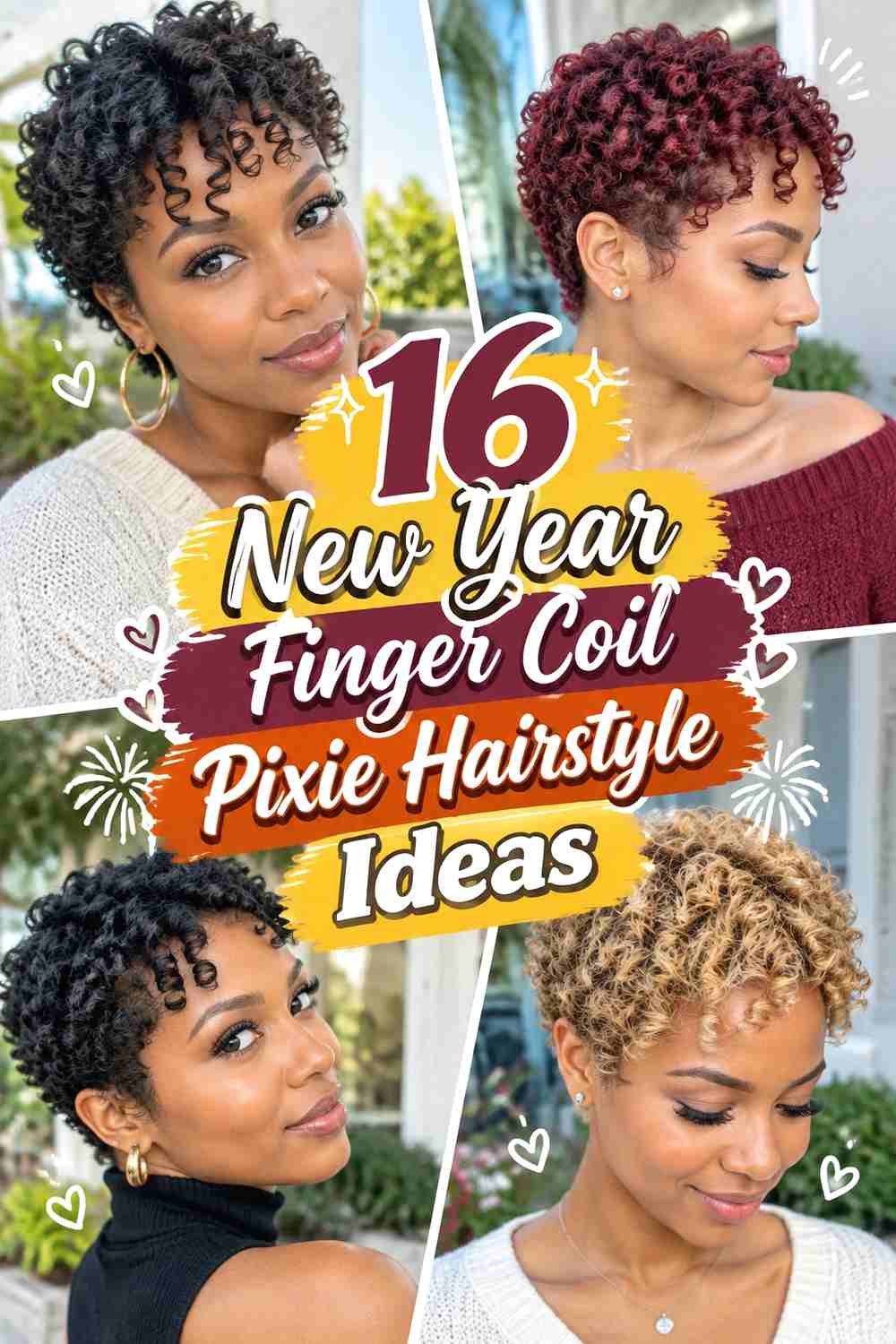 16 New Year Finger Coil Pixie Hairstyle Ideas