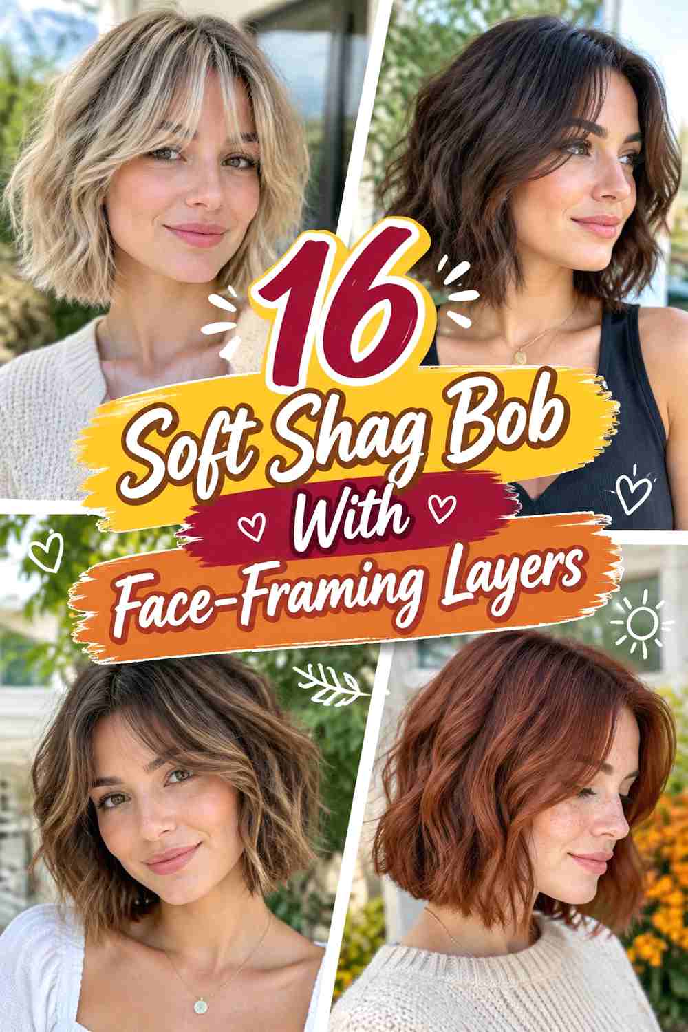 16 Soft Shag Bob With Face-Framing Layers