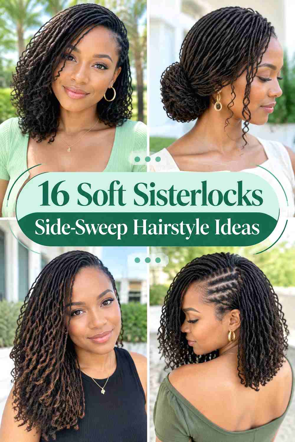 16 Soft Sisterlocks Side-Sweep Hairstyle Ideas
