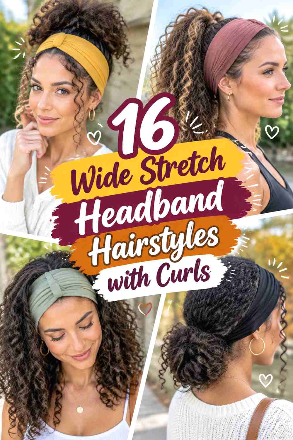 16 Wide Stretch Headband Hairstyles with Curls