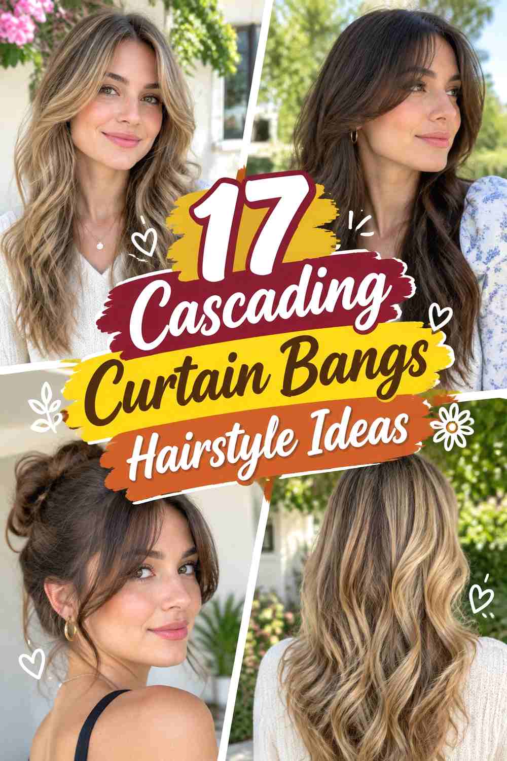 17 Cascading Curtain Bangs Hairstyle Ideas