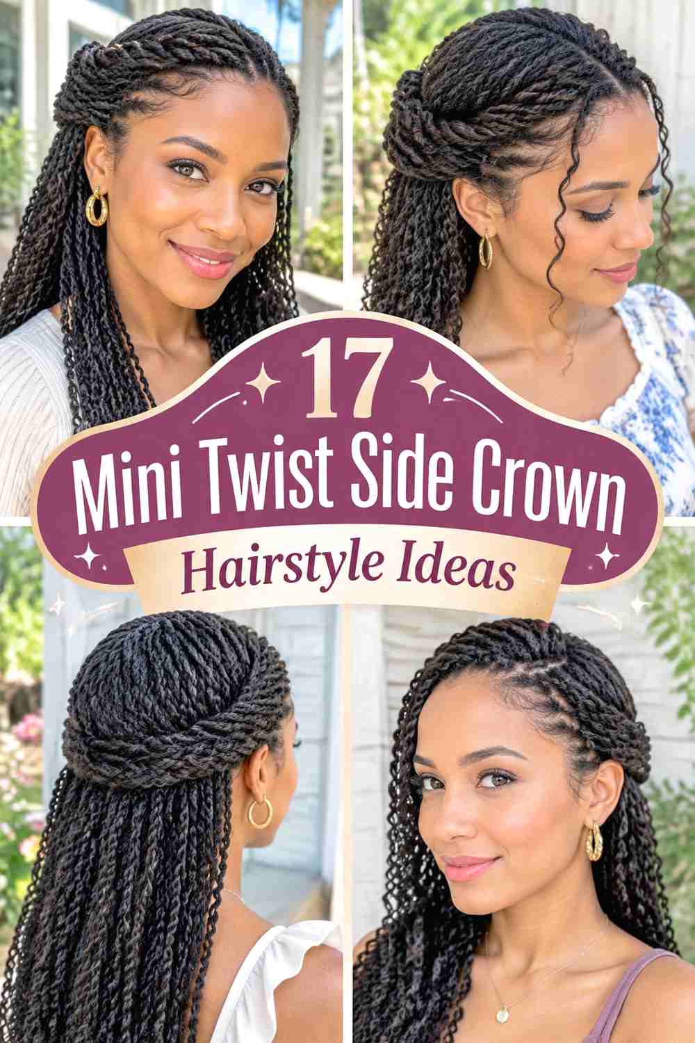 17 Mini Twist Side Crown Hairstyle Ideas