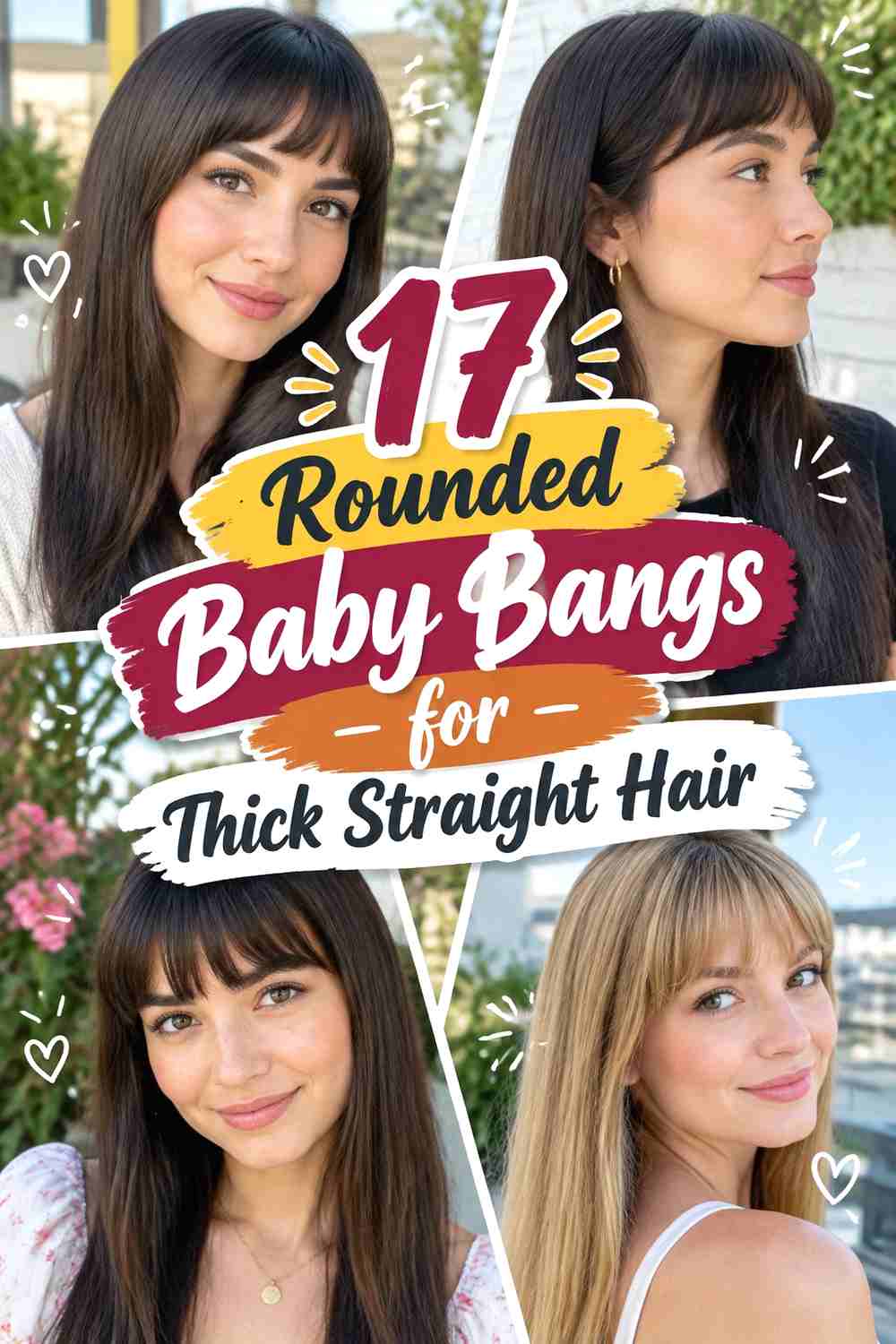 17 Rounded Baby Bangs for Thick Straight Hair