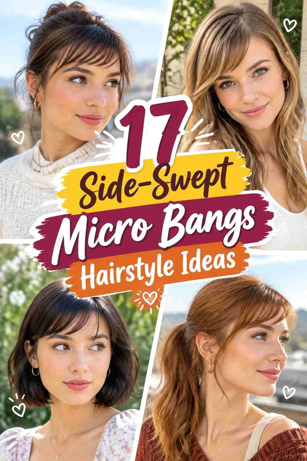 17 Side-Swept Micro Bangs Hairstyle Ideas