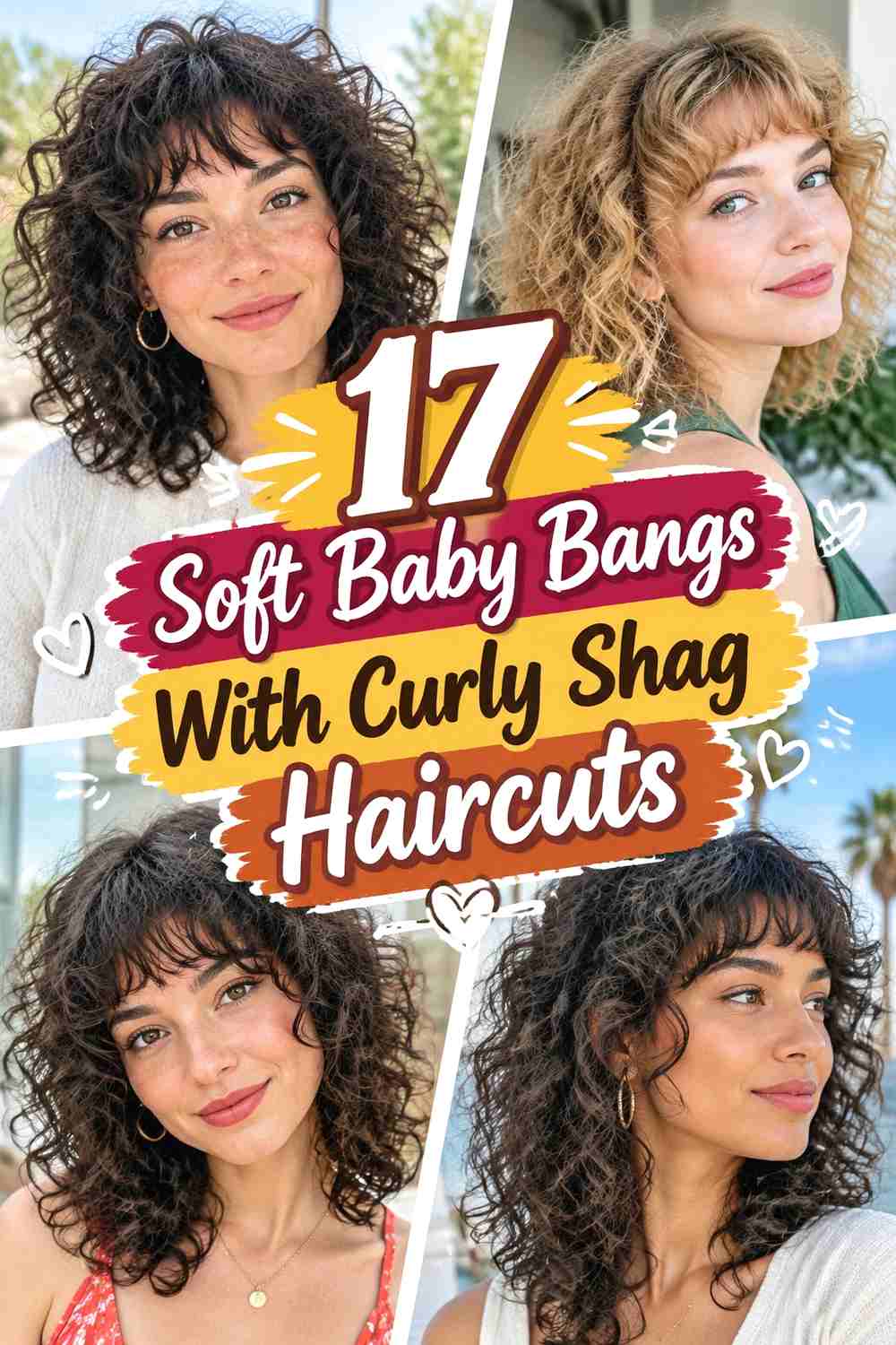 17 Soft Baby Bangs With Curly Shag Haircuts