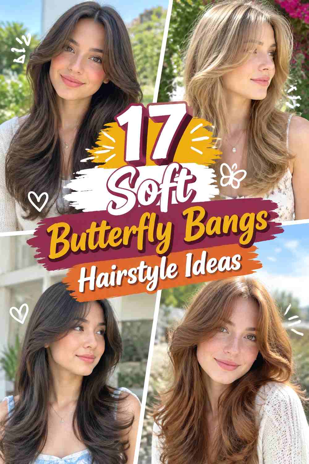17 Soft Butterfly Bangs Hairstyle Ideas