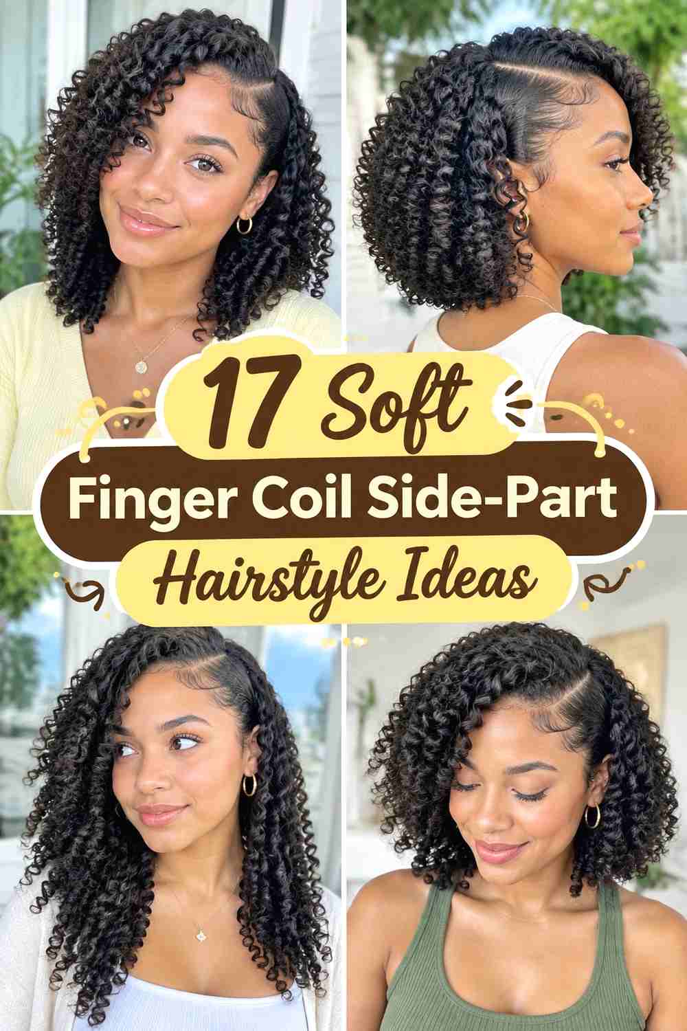 17 Soft Finger Coil Side-Part Hairstyle Ideas
