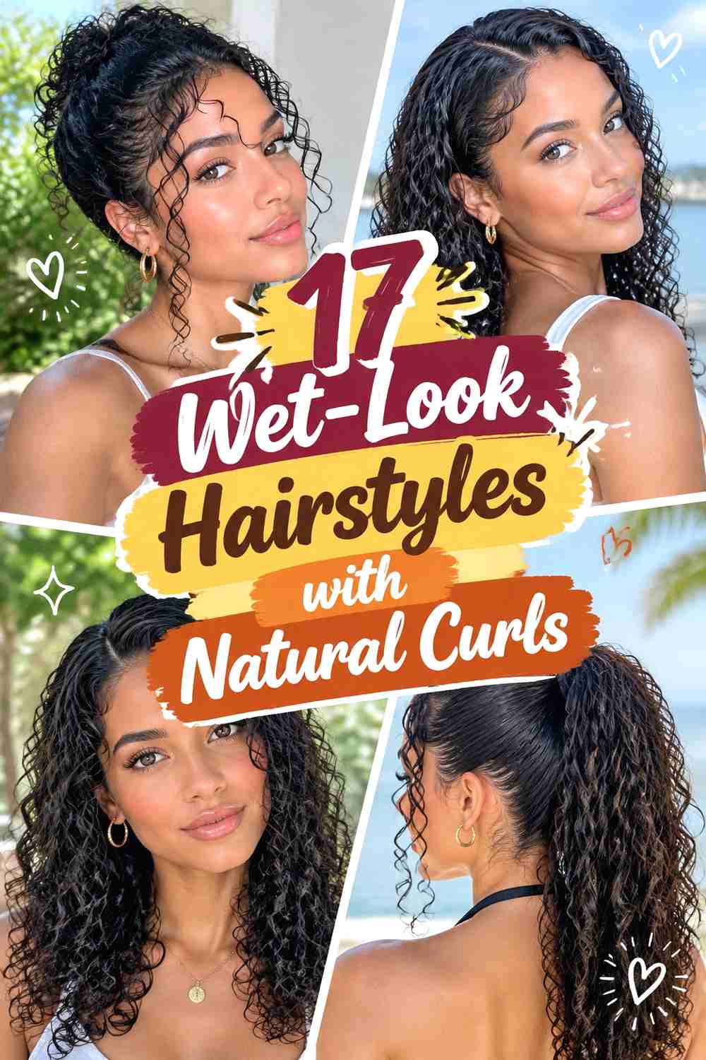 17 Wet-Look Hairstyles with Natural Curls