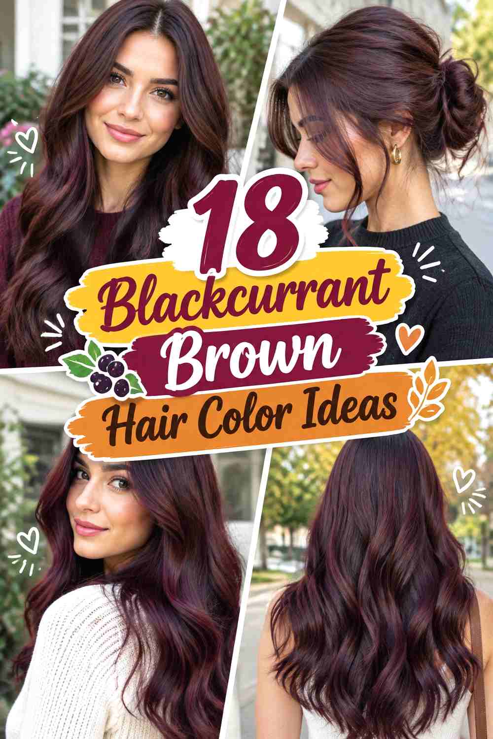 18 Blackcurrant Brown Hair Color Ideas